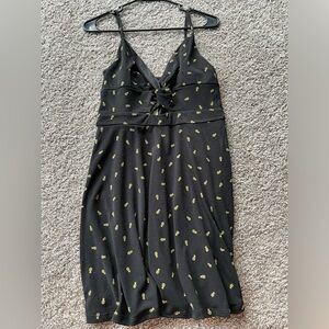Medium Blue Rain/Francesca’s black dress with pineapple’s